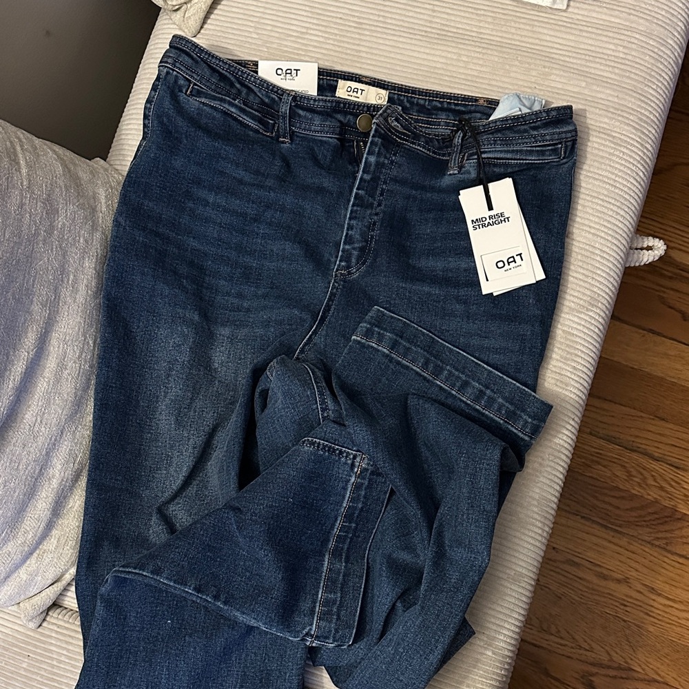 OAT mid rise straight jeans